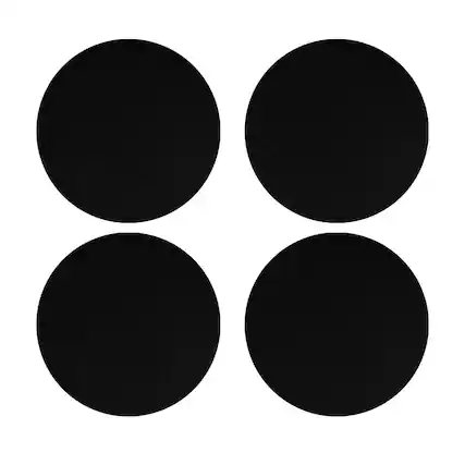 Front. HQRP - 4-Pack Activated Carbon Litter Box Filters for Petmate Booda Dome - Pre-Cut Charcoal Odor Control - Black.