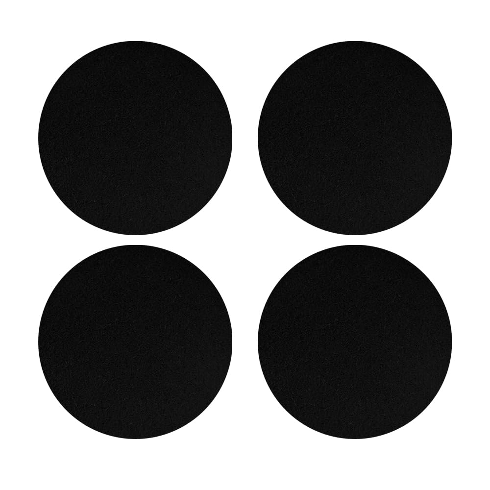 Front. HQRP - 4-Pack Activated Carbon Litter Box Filters for Petmate Booda Dome - Pre-Cut Charcoal Odor Control - Black.