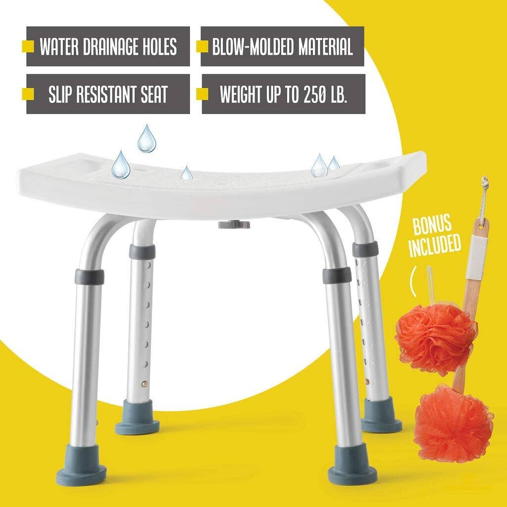 - WATER DRAINAGE HOLES
- SLIP RESISTANT SEAT
- BLOW-MOLDED MATERIAL
- WEIGHT UP TO 250 LB.
- BONUS INCLUDED