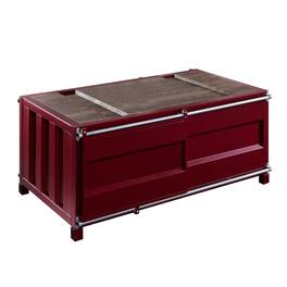 Manhattan Lane - Container Style Coffee Table with Sliding Doors - Red