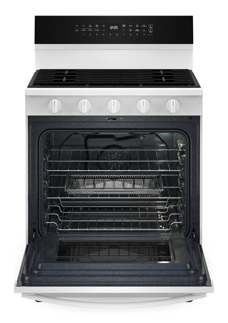 Alt View 2. Whirlpool - 5.0 Cu. Ft. Smart Freestanding Gas Range with Air Cooking Technology, No Preheat Air Fry and Steam/Self Clean - White.