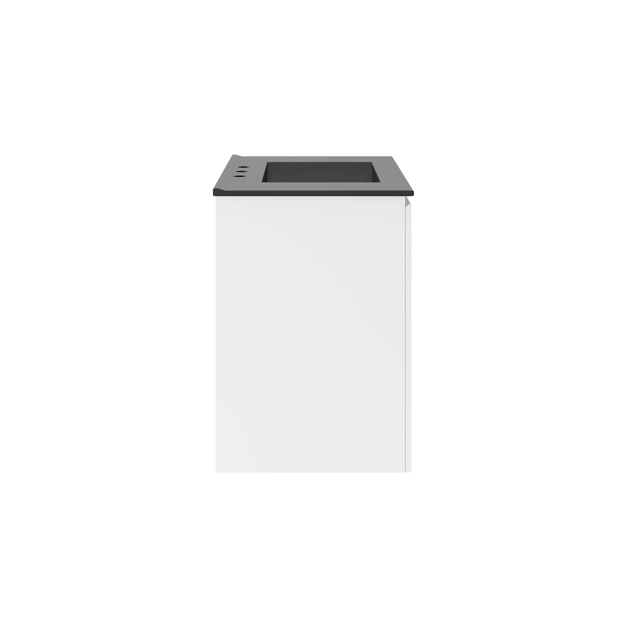 Alt View 1. Modway - Bryn Wall-Mount Bathroom Vanity Basin Included - White Black.