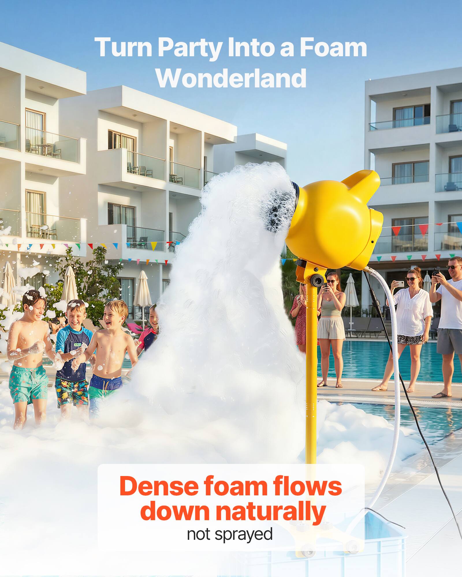 Turn Party Into a Foam Wonderland

Dense foam flows down naturally not sprayed