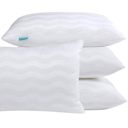 Front. Hirose Alice - Bed Pillows Queen Size - Adjustable Hotel For Sleeping Soft & Supportive Down Alternative Filling Side - White Queen (U.S. Standard) 4.