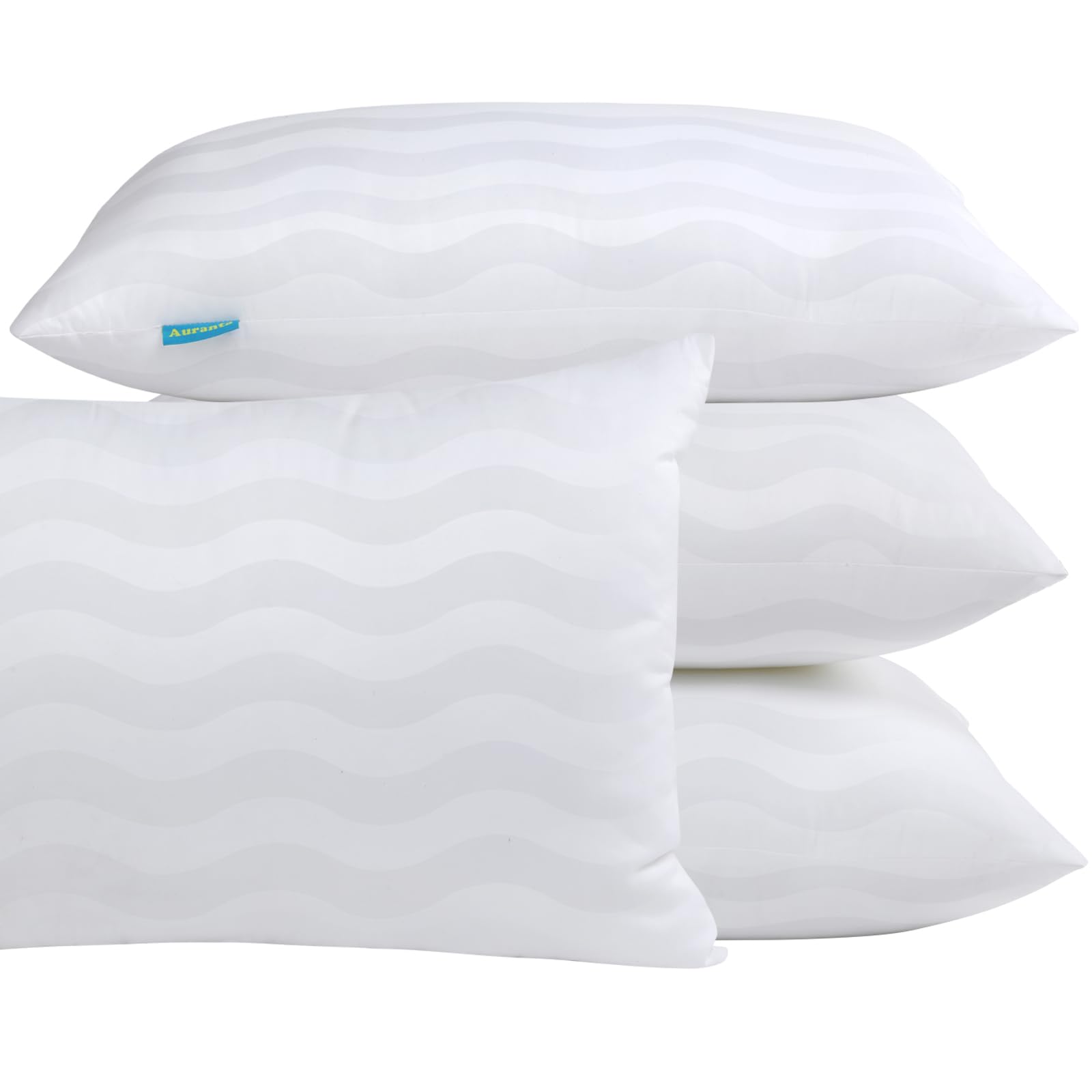 Front. Hirose Alice - Bed Pillows Queen Size - Adjustable Hotel For Sleeping Soft & Supportive Down Alternative Filling Side - White Queen (U.S. Standard) 4.