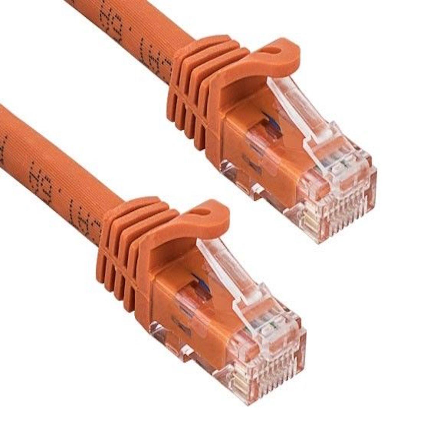 Left. Sanoxy - SANOXY Cables and Adapters; 0.5ft Cat6a 600 MHz UTP Snagless Ethernet Network Patch Cable, Orange - Orange.