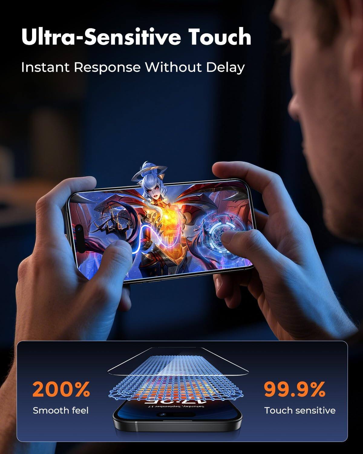 Ultra-Sensitive Touch  
Instant Response Without Delay  
200% Smooth feel  
99.9% Touch sensitive