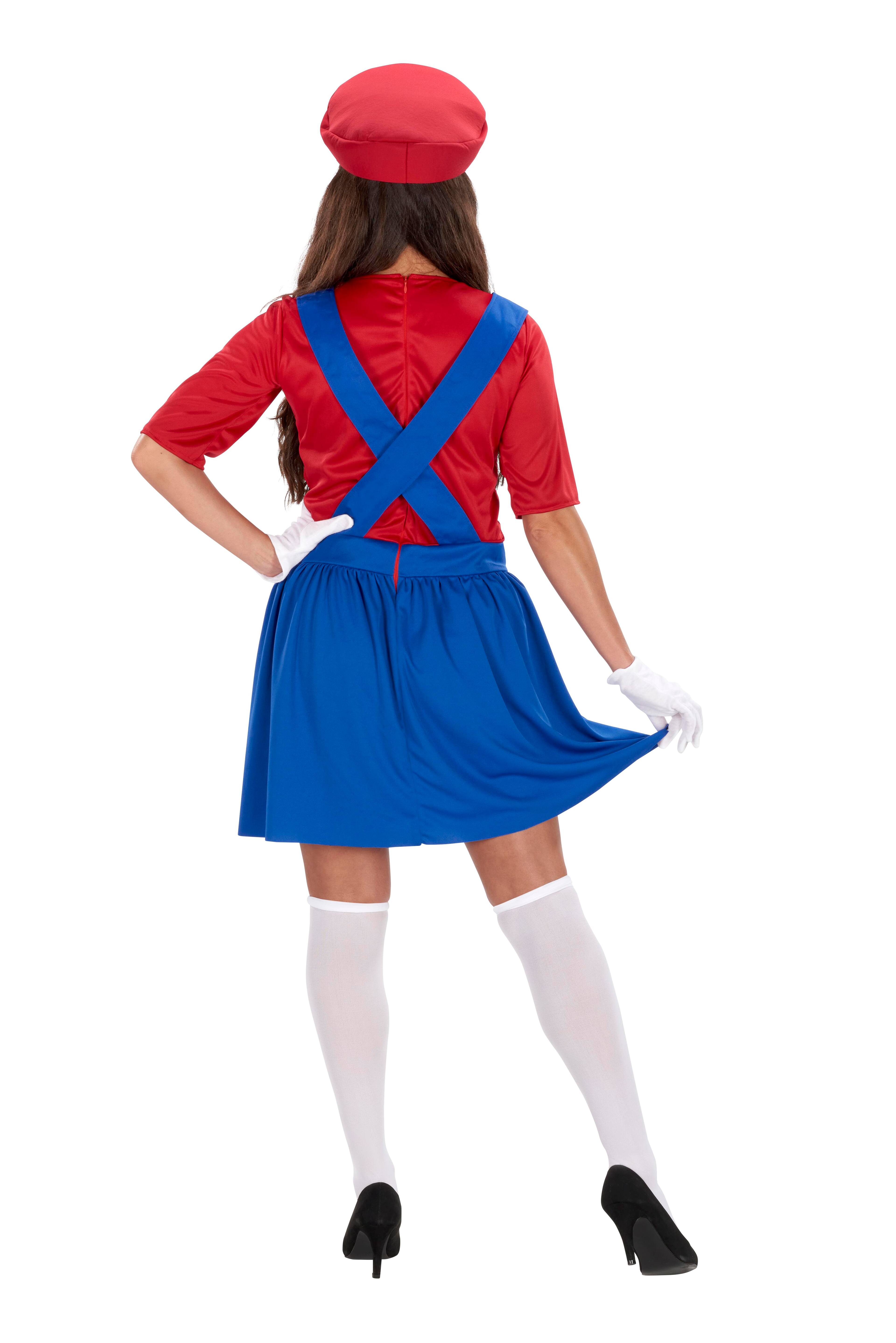 Alt View 1. Orion Costumes - Super Mario Inspired Red Plumber Adult Dress Costume | Medium - Red.