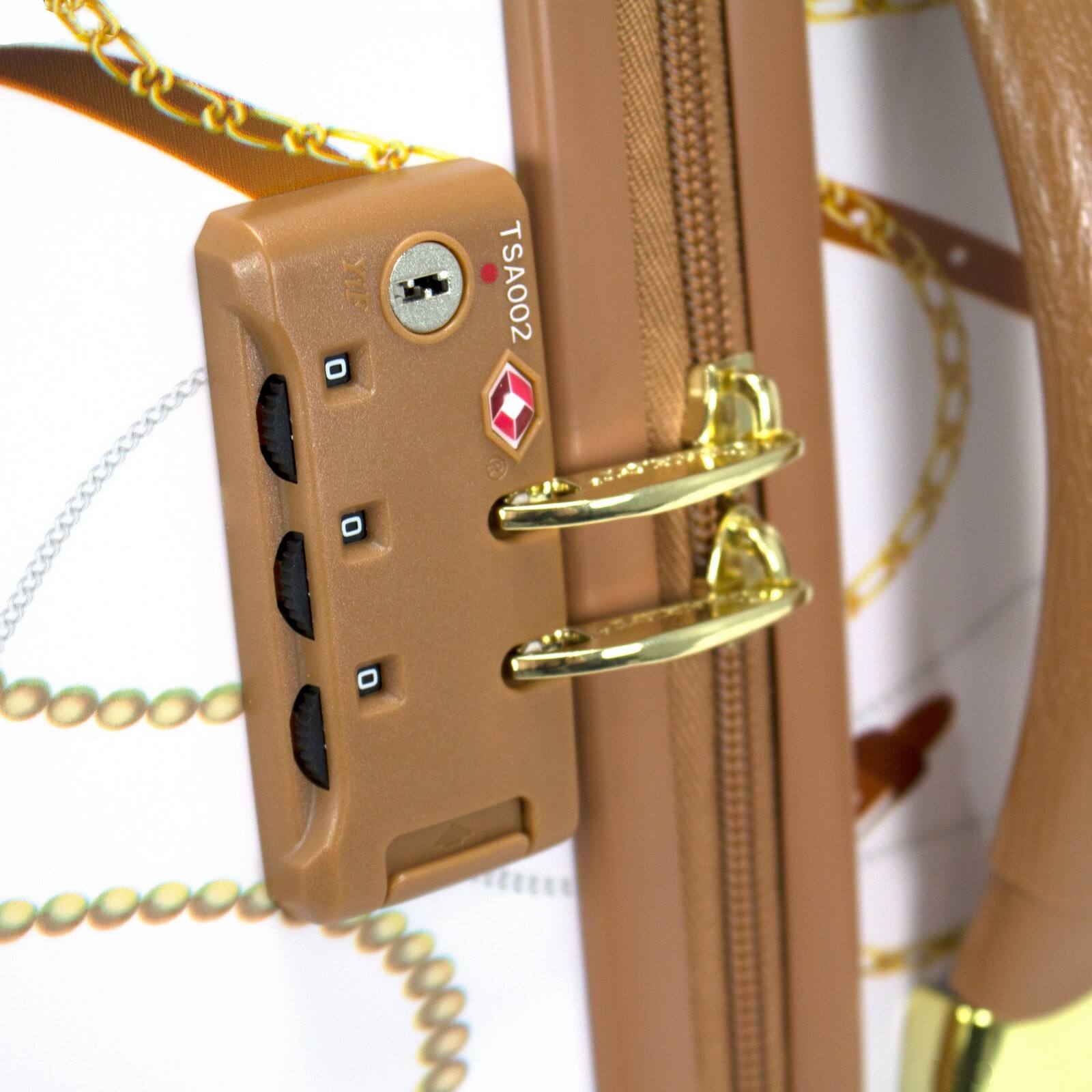 Alt View 1. World Traveler - Vintage Style 2-Piece Hardside Carry-On Spinner Luggage Set - Ivory - Ivory.