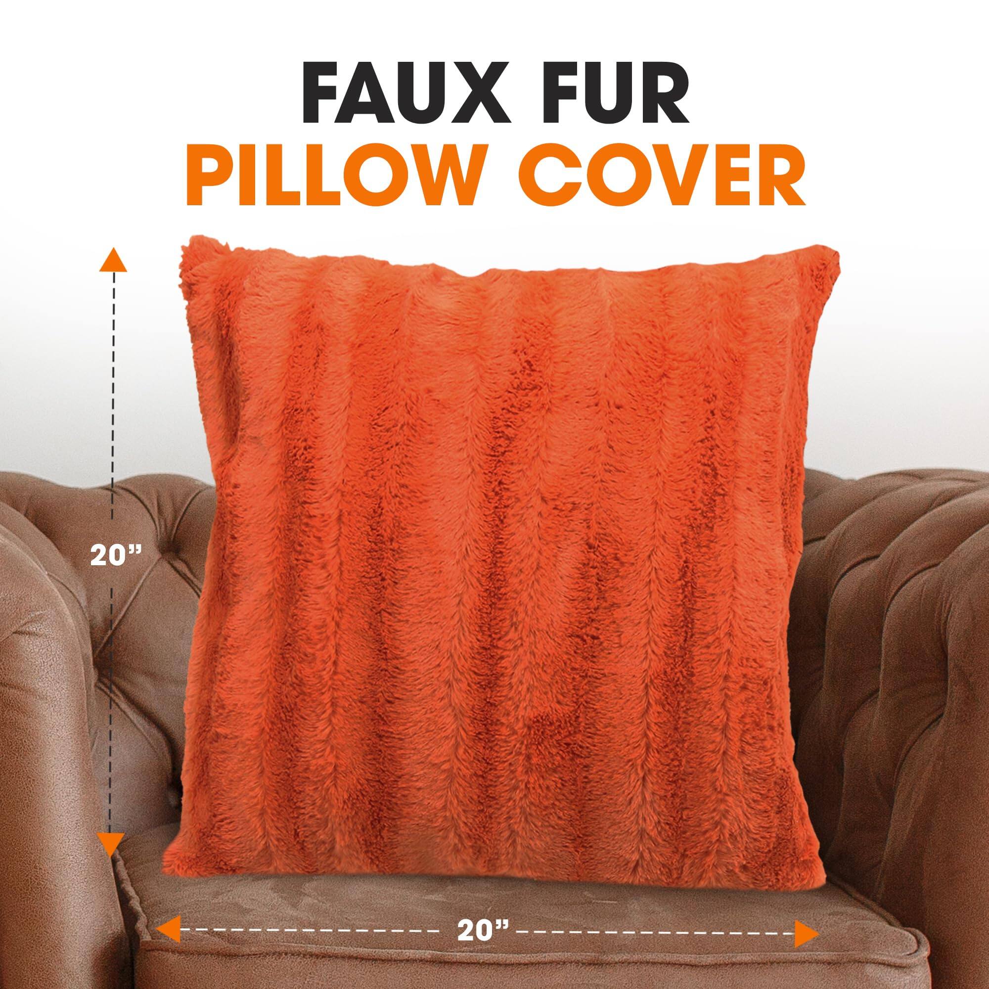 FAUX FUR PILLOW COVER  
20"  
20"