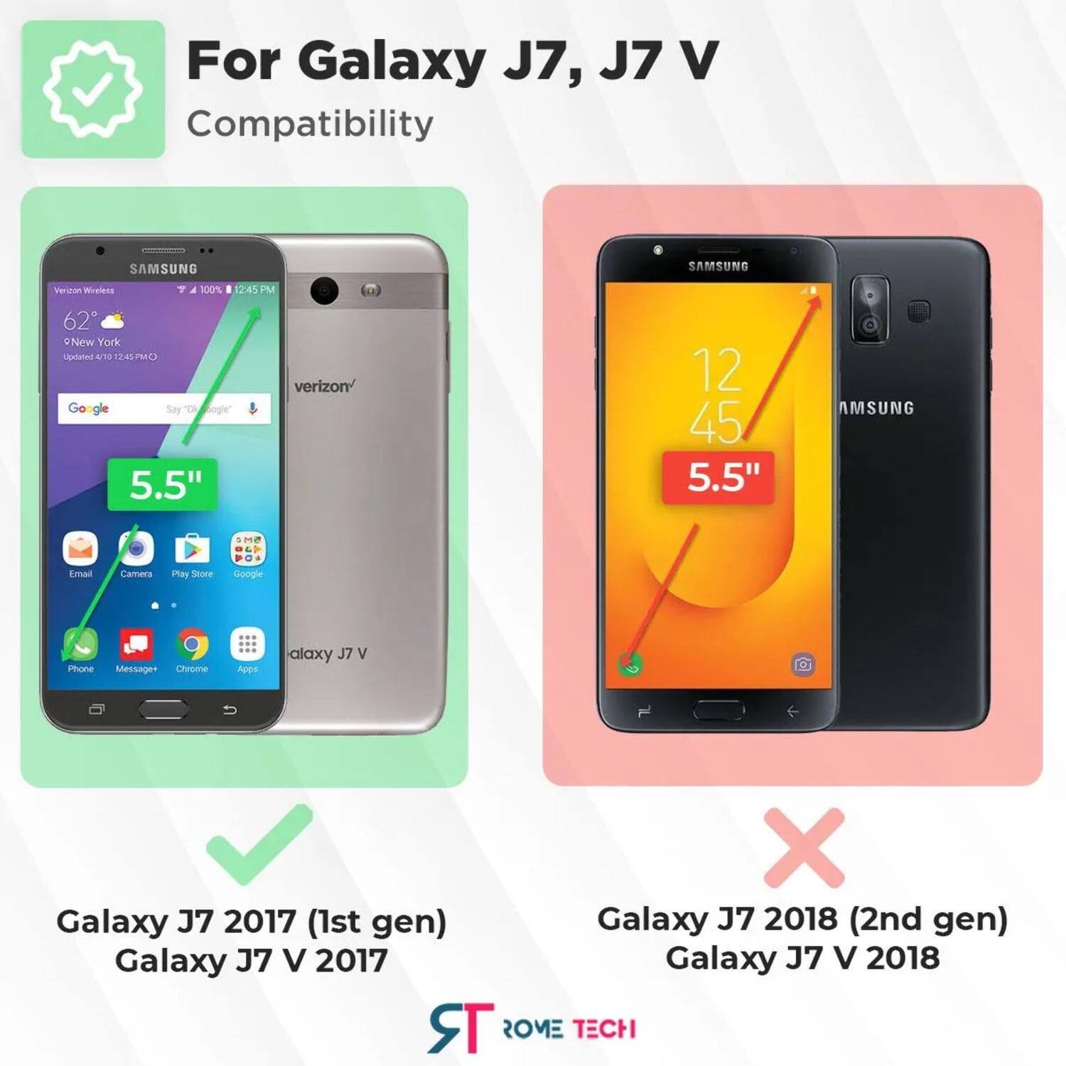 For Galaxy J7, J7 V Compatibility

SAMSUNG SAMSUNG Verizon Wireless a 100% 12:45 PM 62 New York Ltstanna 2/18 12a0 PMC Google Say D 5.5" verizon 12 45 5.5" AMSUNG e Email Camera Play Store Google Phone Messages Chismre Apos alaxy J7 V X Galaxy J7 2017 (1st gen) Galaxy J7 2018 (2nd gen) Galaxy J7 V 2017 Galaxy J7 V 2018

STROME TECH