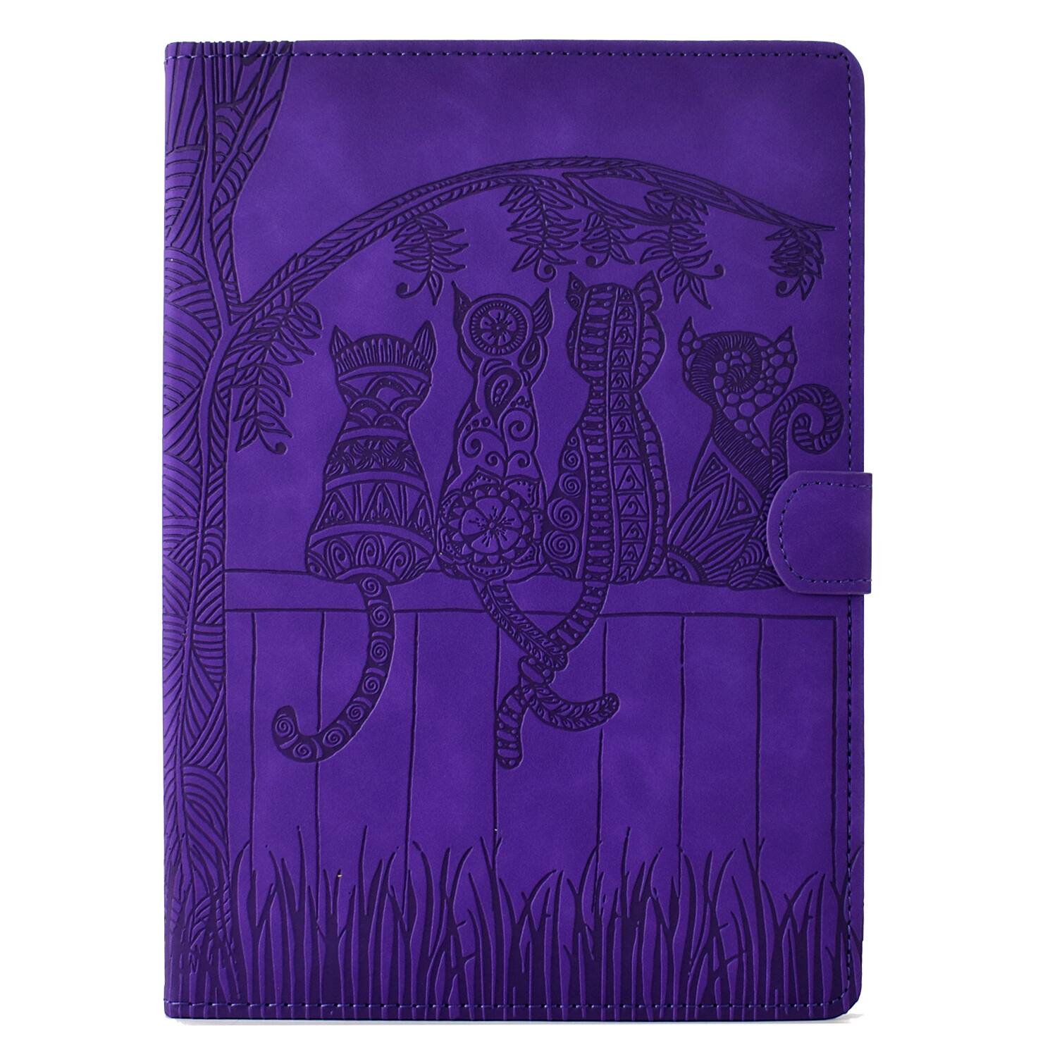 Alt View 4. Dteck - Shockproof Folio Case for Apple iPad (10th Generation) 10.9" 2022 with Smart Sleep Wake, PU Leather Stand Wallet Cover - Purple.
