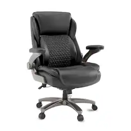Staples - Randolph Ergonomic Bonded Leather Executive Big & Tall Chair, 400 lb. Capacity - Black