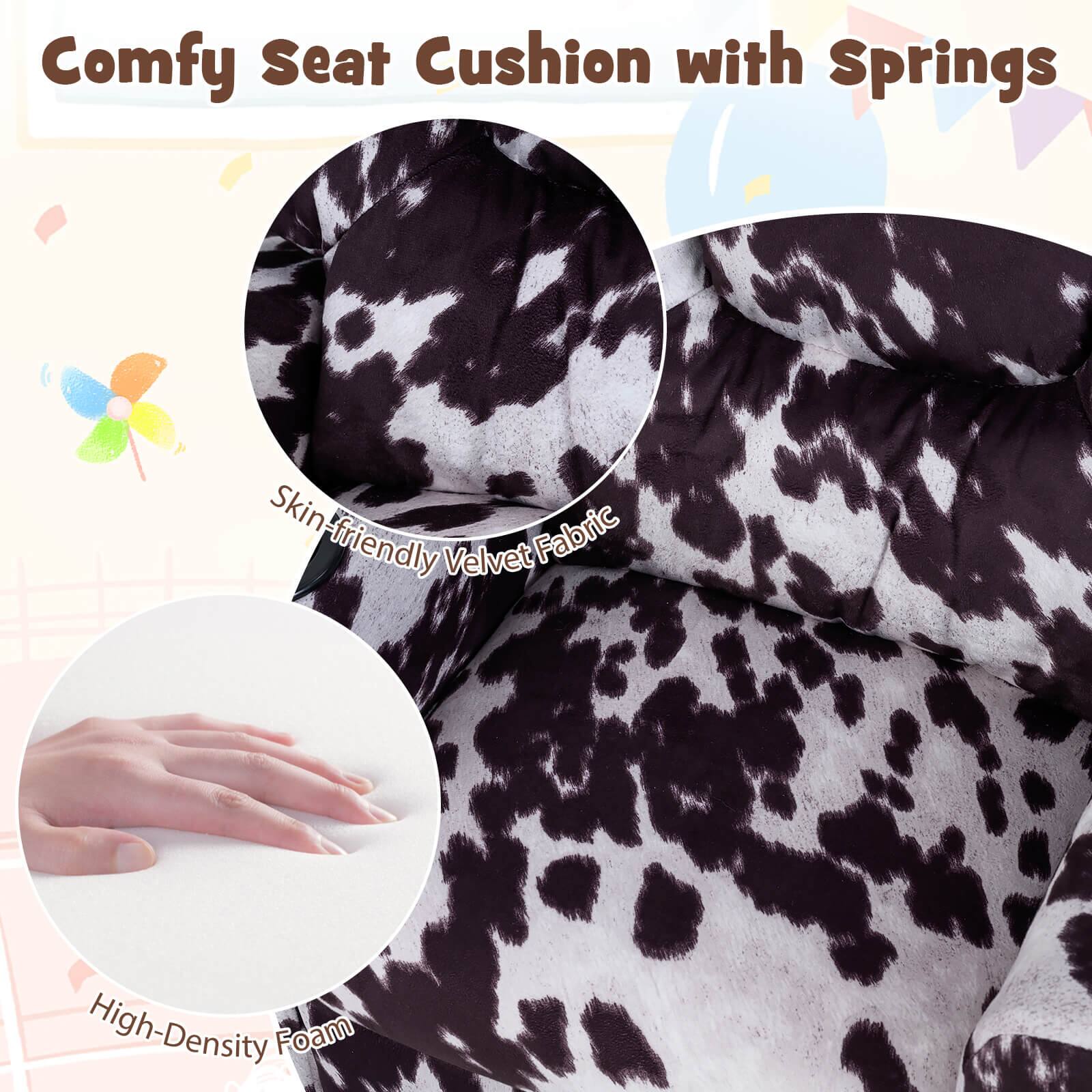 Comfy Seat Cushion with Springs

- Skin-friendly Velvet Fabric
- High-Density Foam