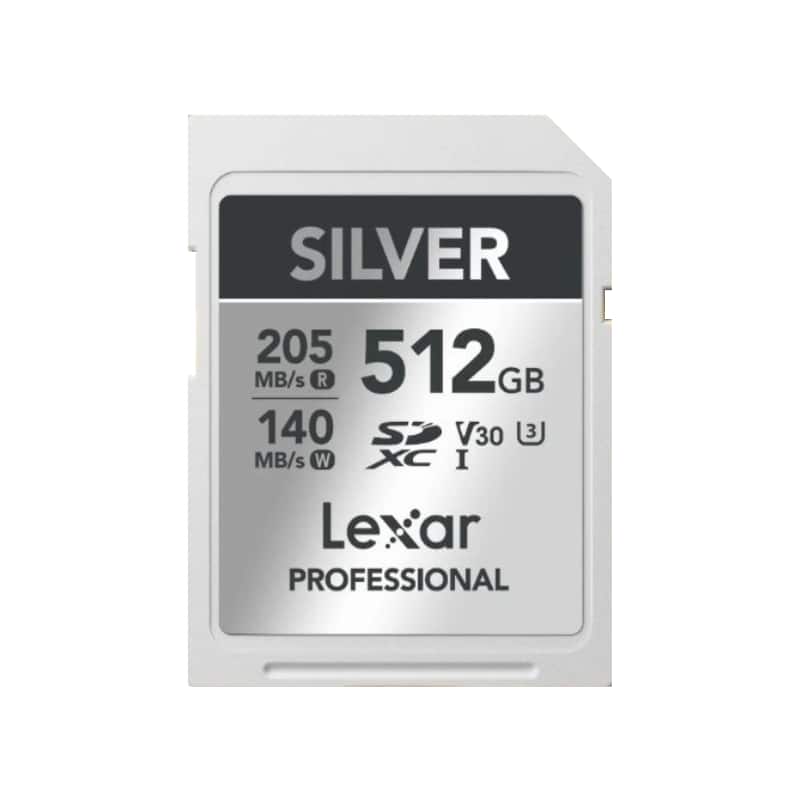 Lexar - 512GB SDXC UHS-I Memory Card – U3 V30, Up to 205MB/s Read, 140MB/s Write, 4K UHD Video Recording, Durable & Reliable