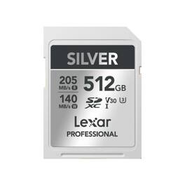 Lexar - 512GB SDXC UHS-I Memory Card – U3 V30, Up to 205MB/s Read, 140MB/s Write, 4K UHD Video Recording, Durable & Reliable