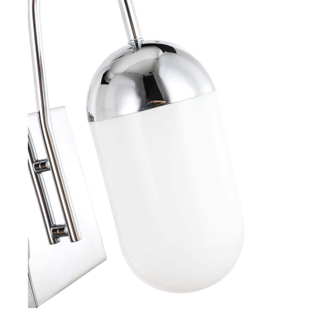 Living District - Kace 1 Light Wall Sconce - Chrome And Frosted White Glass price history on PriceWatchPro