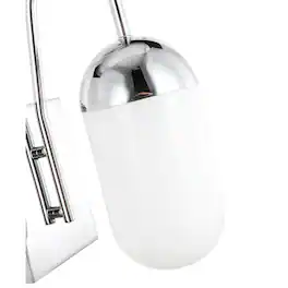 Living District - Kace 1 Light Wall Sconce - Chrome And Frosted White Glass
