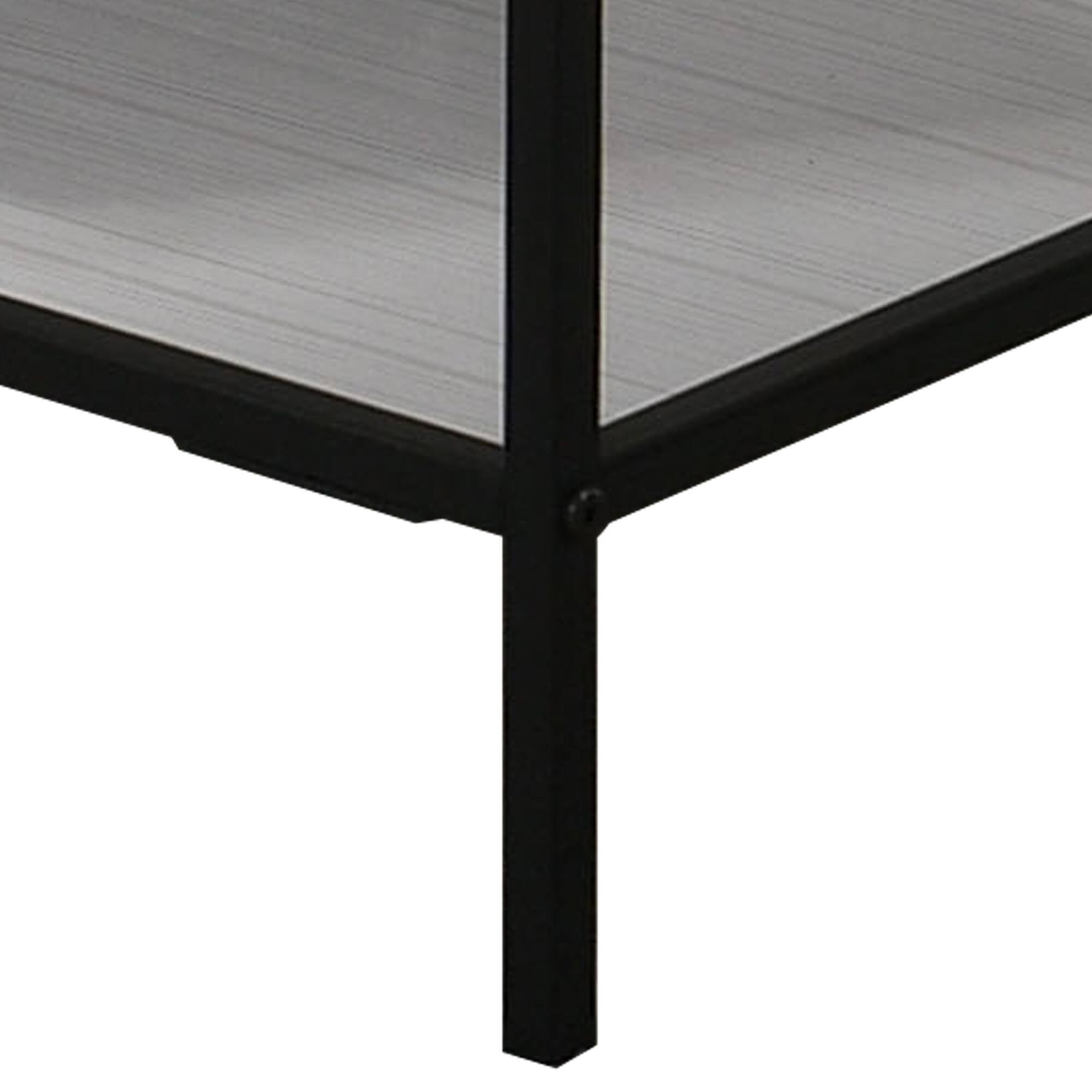 Alt View 1. Vaczon - Minimalist 3-Pc. Coffee Table Set with 2-Tier Storage Collection Metal and Engineered Wood Compact Living Room - White.
