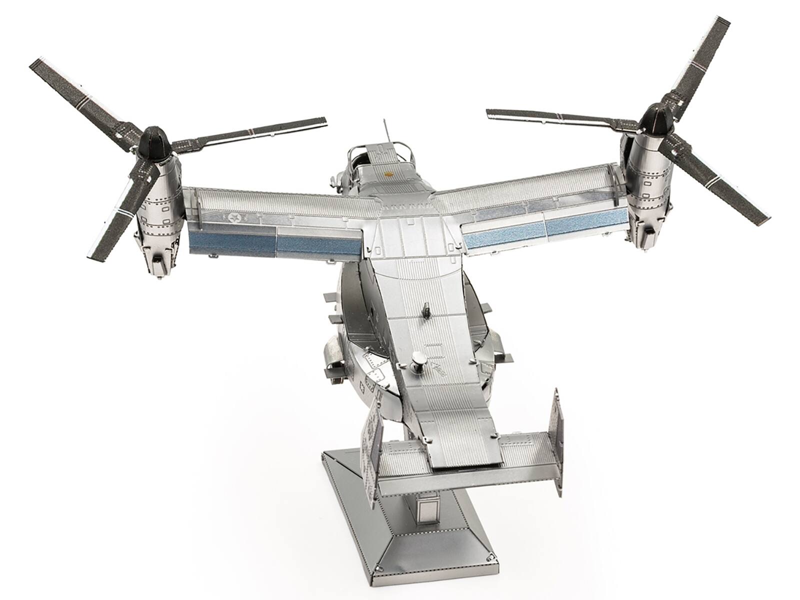 Left. Metal Earth - Model Kit Bell Boeing V-22 Osprey Aircraft "United States Military" (Challenging Difficulty) Steel Model by Metal Earth - grey.