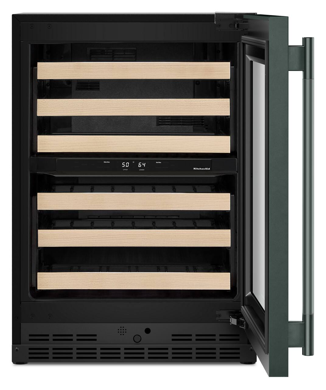 Alt View 1. KitchenAid - 46-Bottle Wine Cellar with Full-Extension Wood-Front Racks - Juniper.