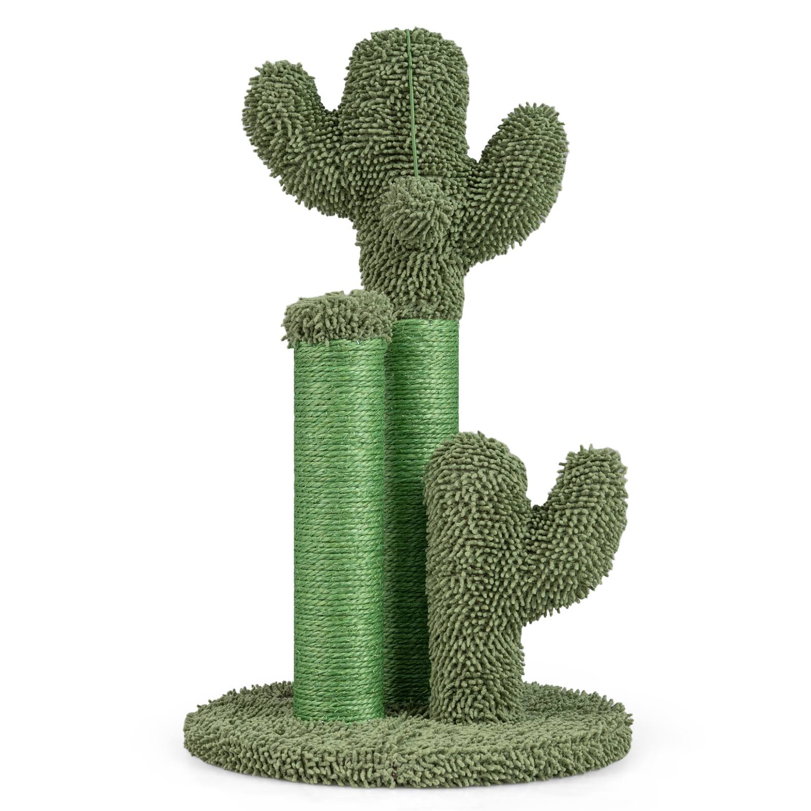 Alt View 8. Gymax - Gymax 22'' Cactus Cat Scratching Post Cute Vertical Cat Claw Scratcher w/ Sisal Rope Green.