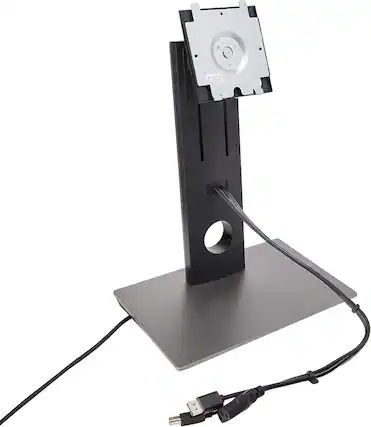 Front. Dell - DS1000 Monitor Stand 130W Docking Station Built-In Compatible with Dell Latitude 7370 - Silver.