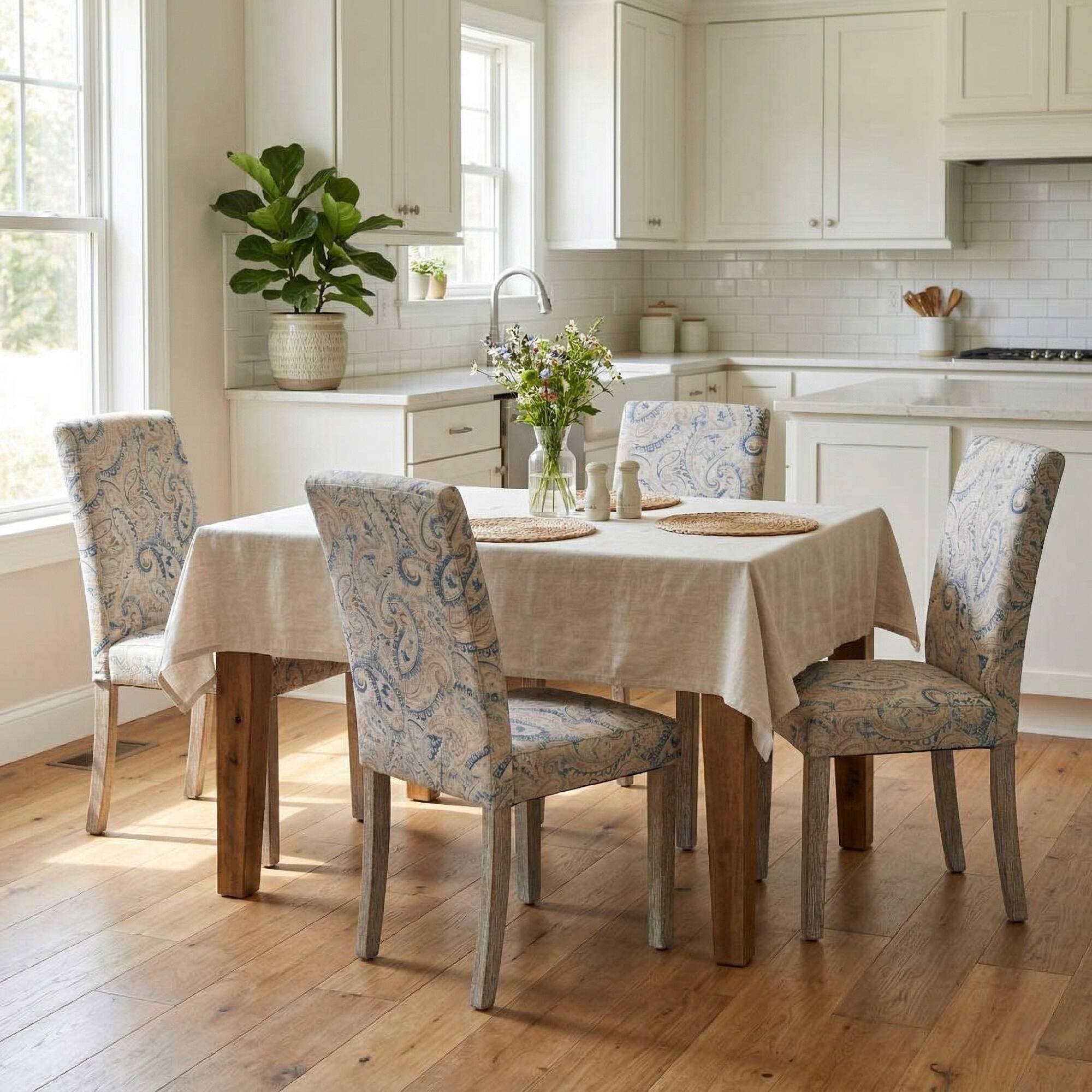 FERPIT - Set of 4 Modern Upholstered Dining Room Chairs with Stylish Design - Paisley