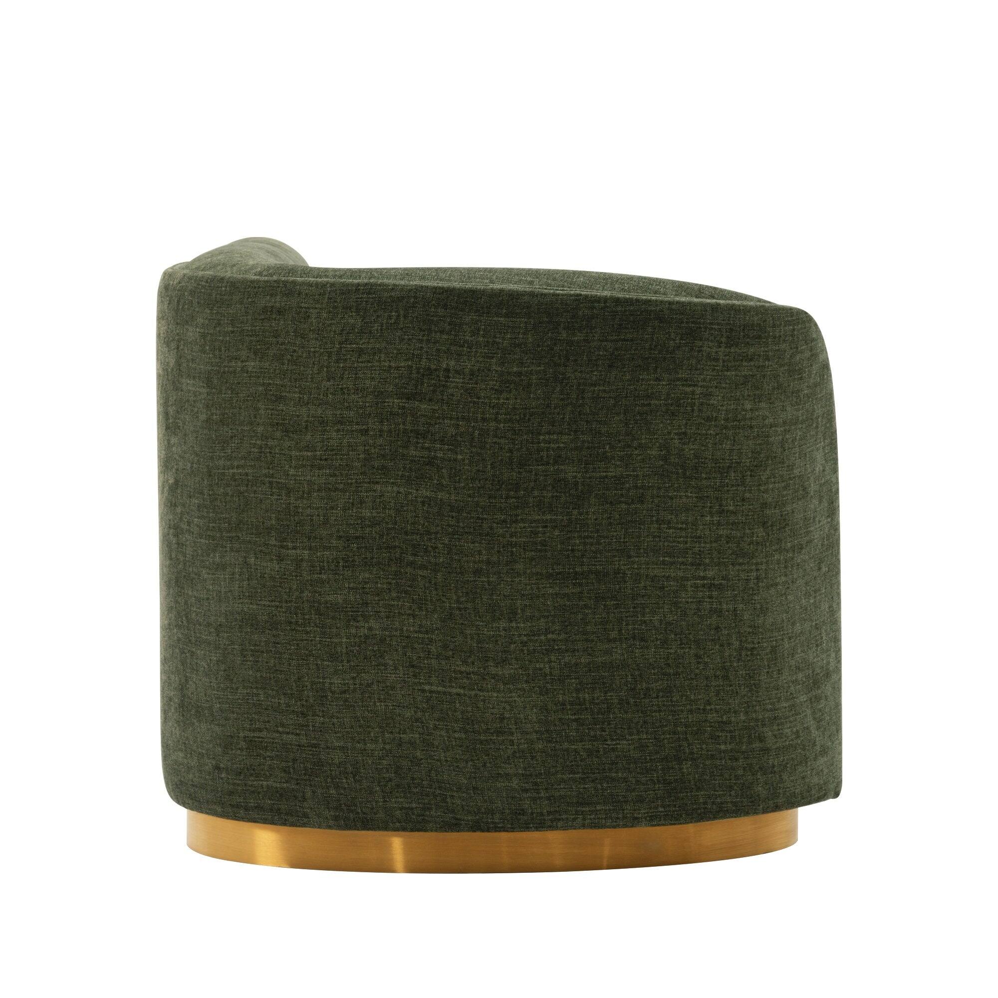Angle. Manhattan Comfort - Daria Modern 132" Chenille Sectional - Olive Green.