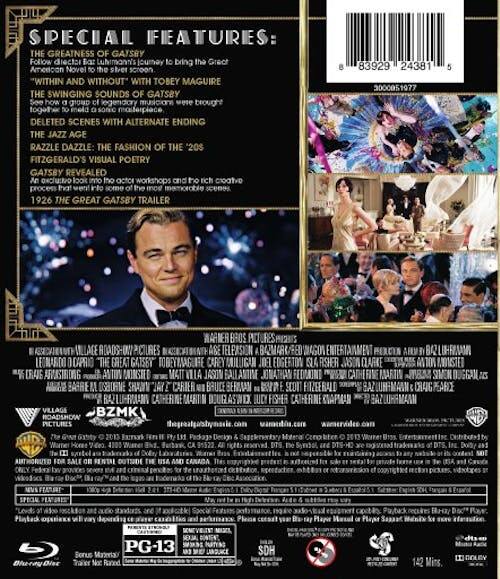 Back. The Great Gatsby [Blu-ray].