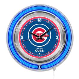 Holland Bar Stool Co. - Chicago Cubs Double-Walled Neon Clock - Multicolor