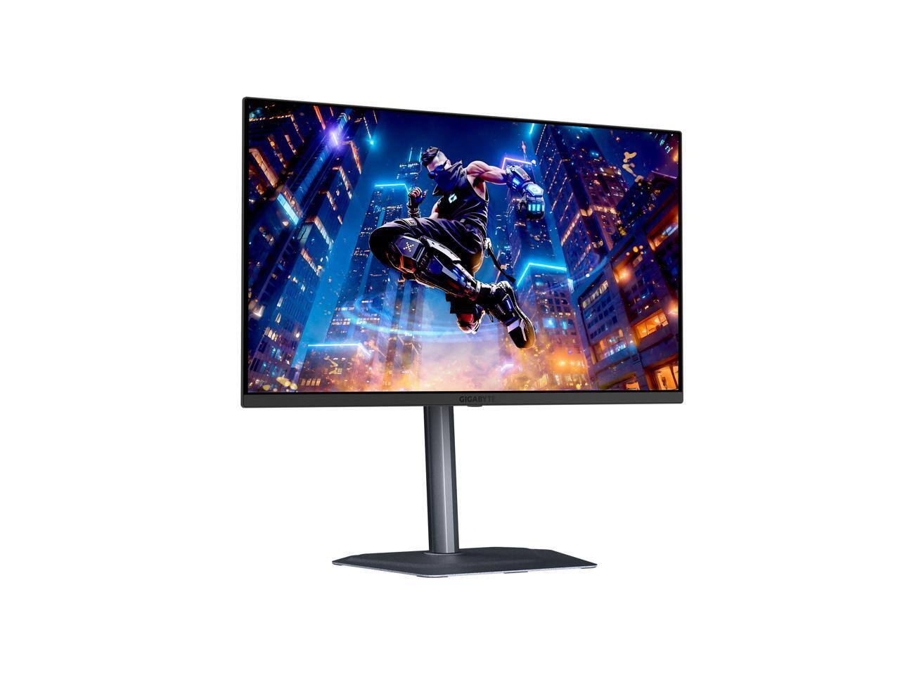Alt View 3. GIGABYTE - GIGABYTE 27" QHD 360Hz OLED Gaming Monitor with AMD FreeSync, G-SYNC, HDR400, USB-C, Speakers, Adjustable Stand.