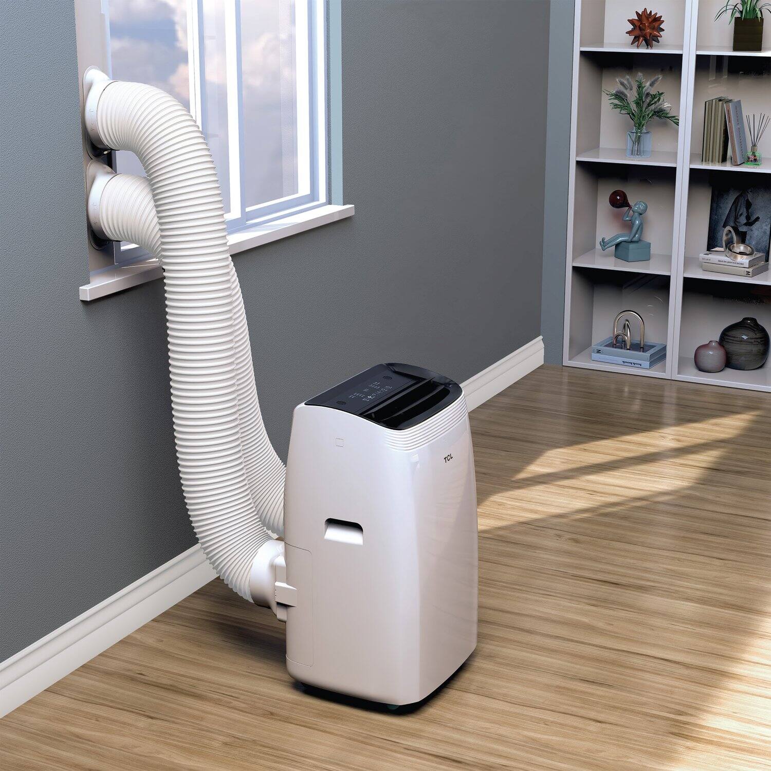 Alt View 1. TCL - 450 Sq. Ft. 10,000 BTU SACC Q-Series Smart Inverter Portable Air Conditioner - White.