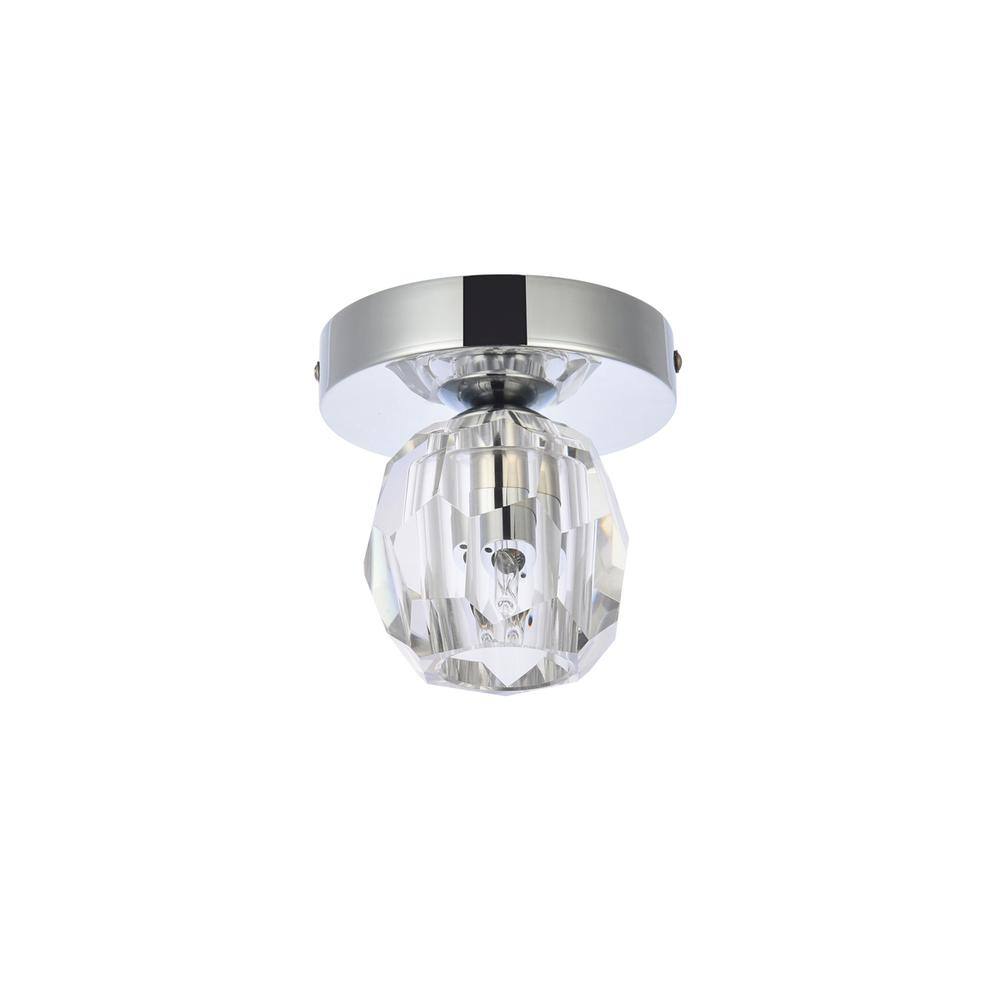 Alt View 4. Elegant Lighting - Eren 1 light chrome flush mount - Chrome.
