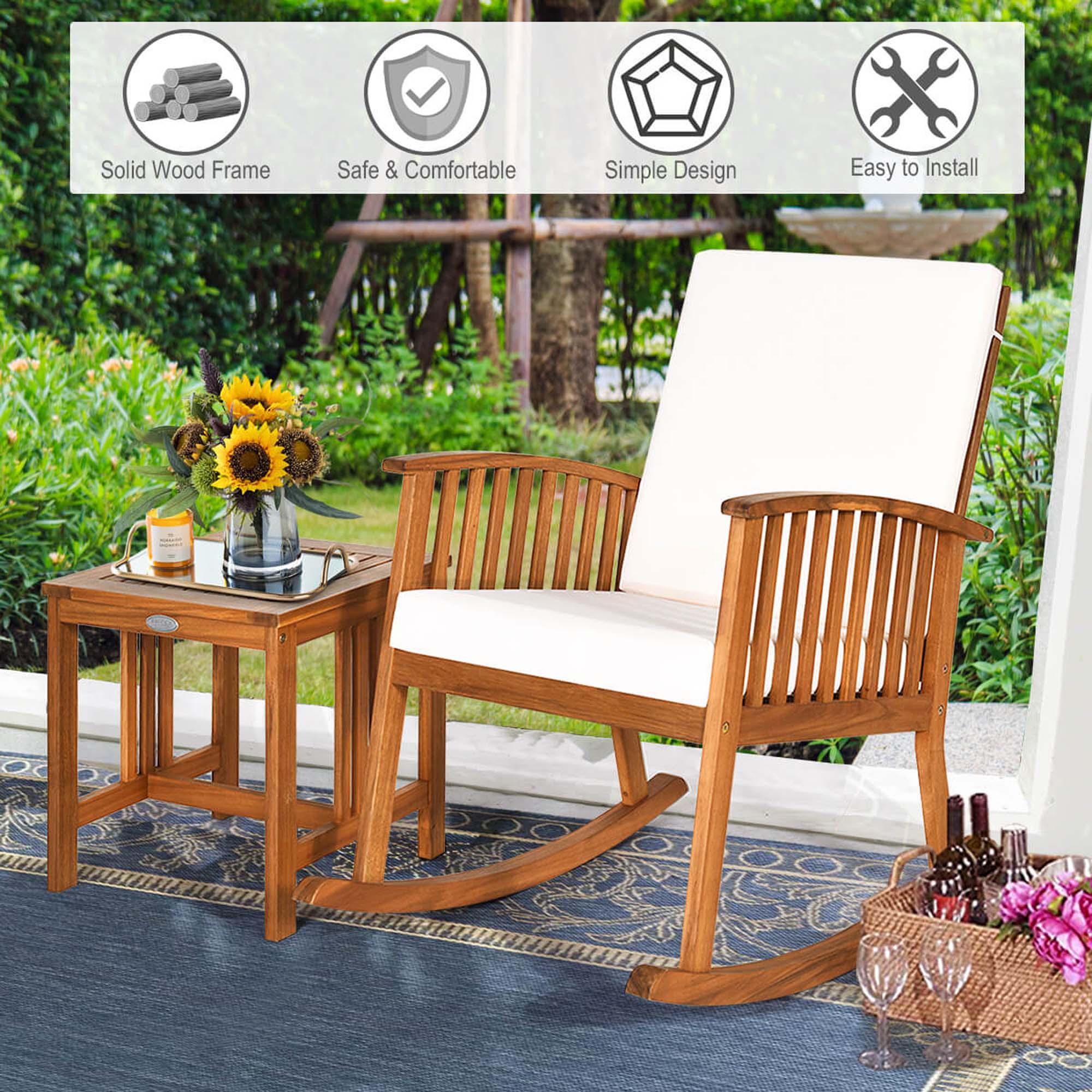 - Solid Wood Frame
- Safe & Comfortable
- Simple Design
- Easy to Install