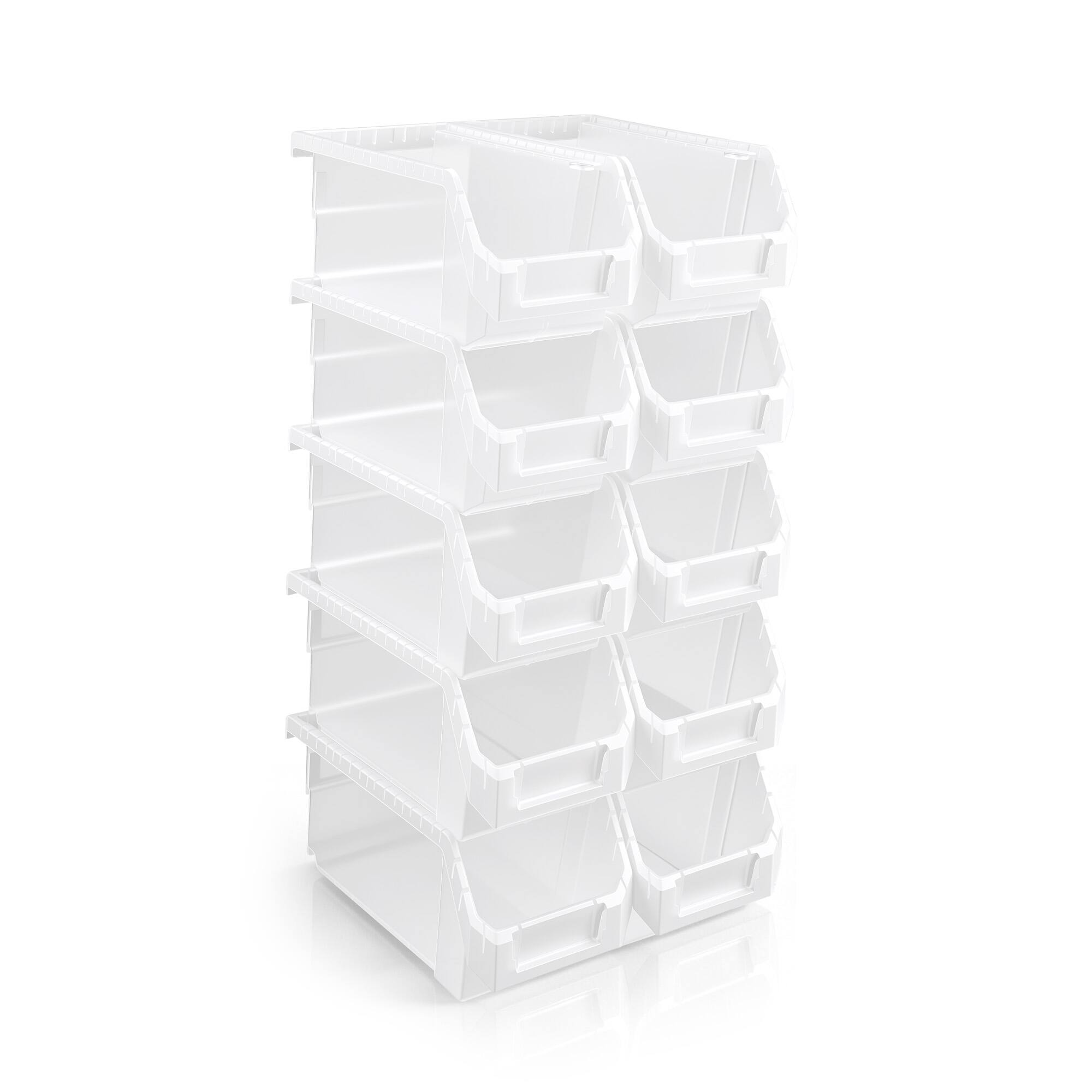 Angle. Sorbus - Sorbus Medium Open Front Stackable Clothing Storage Bin – Closet & Wardrobe Organizer - Clear.