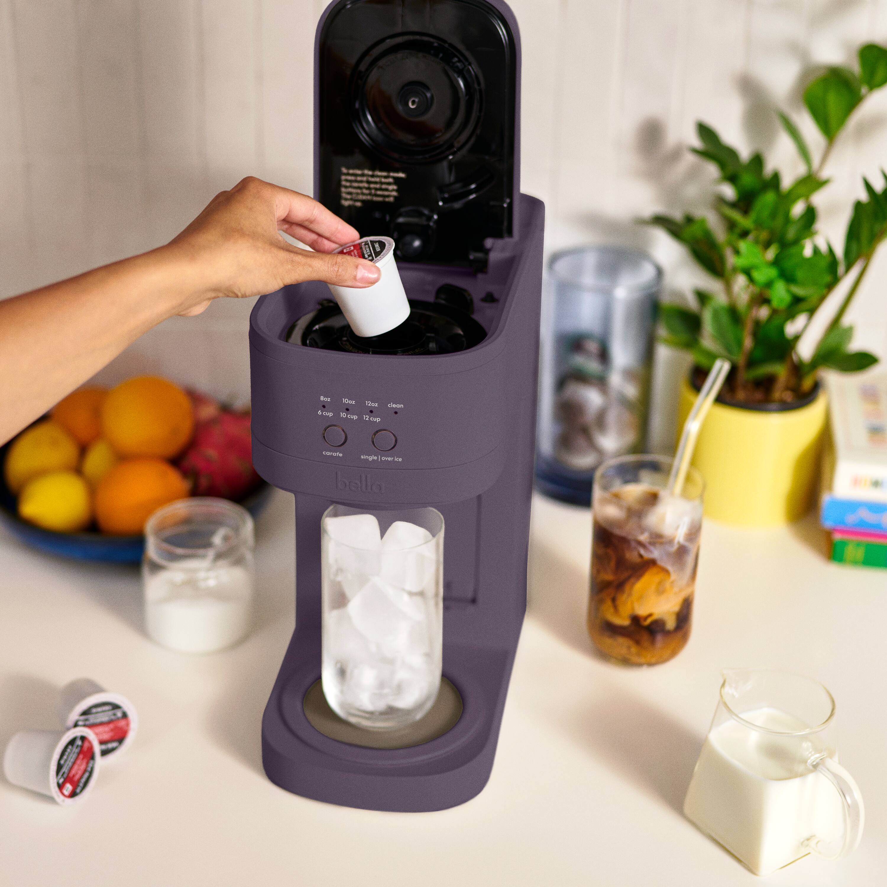 Alt View 6. Bella - Fits-anywhere Kitchenware: VersaBrew 2-in-1 Coffee System - Plum.