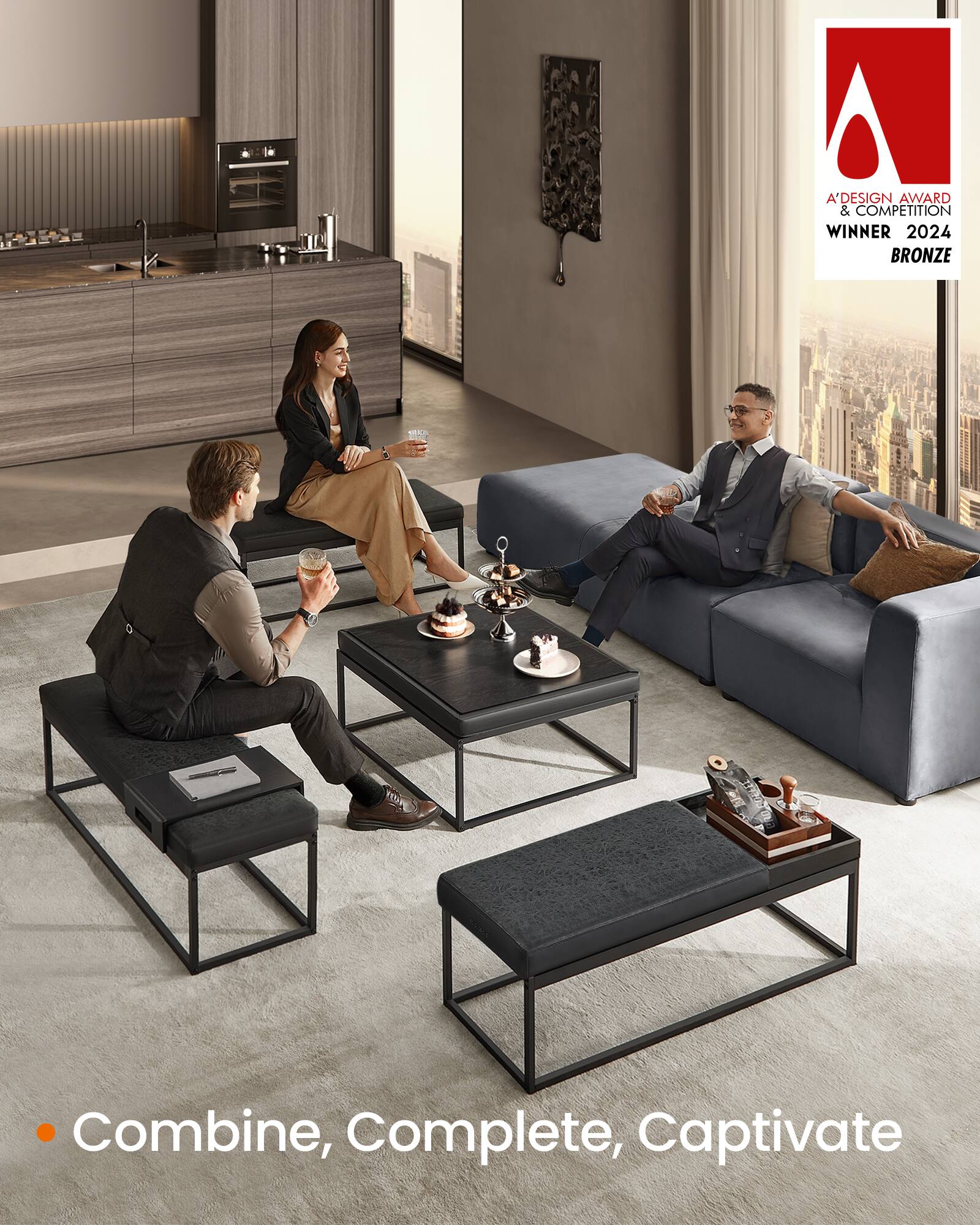 A'DESIGN AWARD & COMPETITION WINNER 2024 BRONZE

Combine, Complete, Captivate