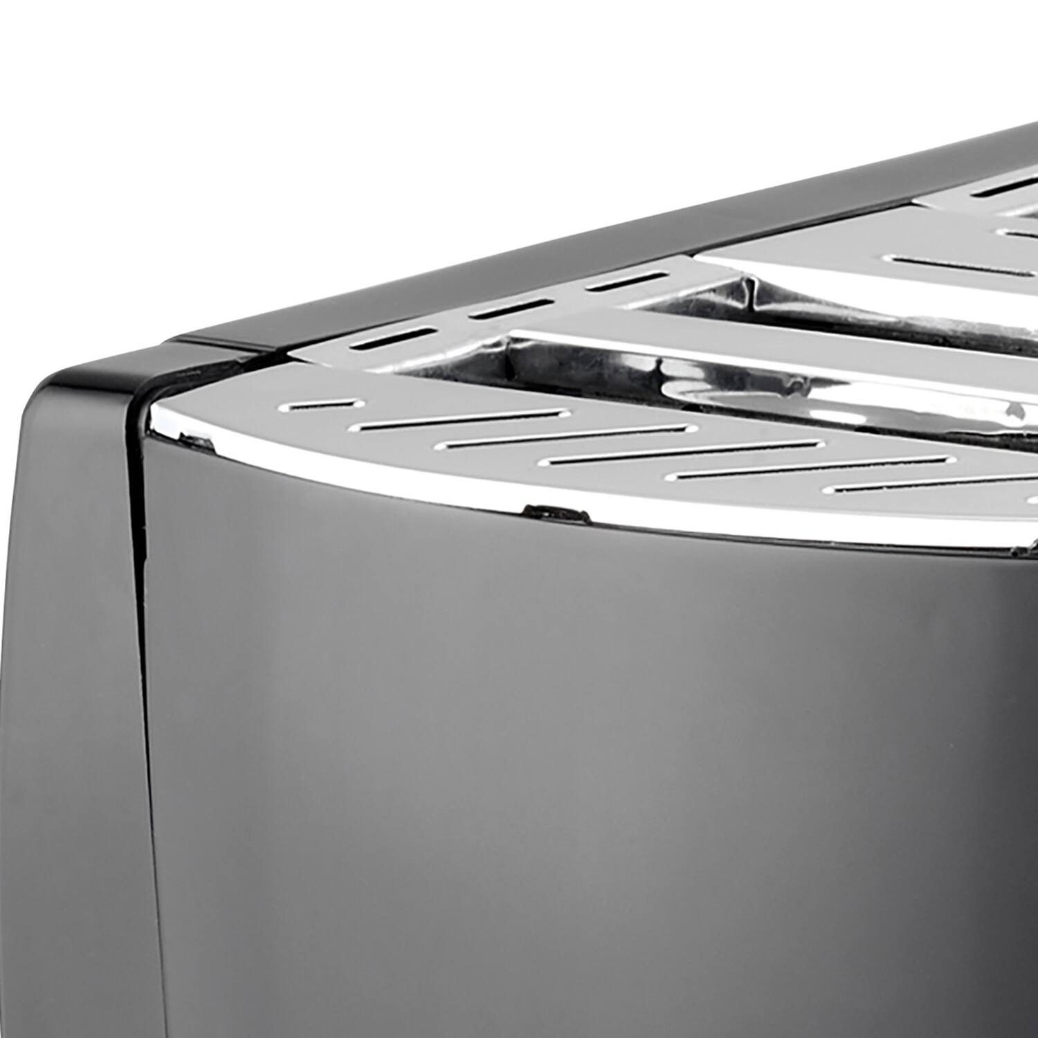 Left. Brentwood - Brentwood Ts-285 Cool Touch 4-slice Toaster (black) - black.