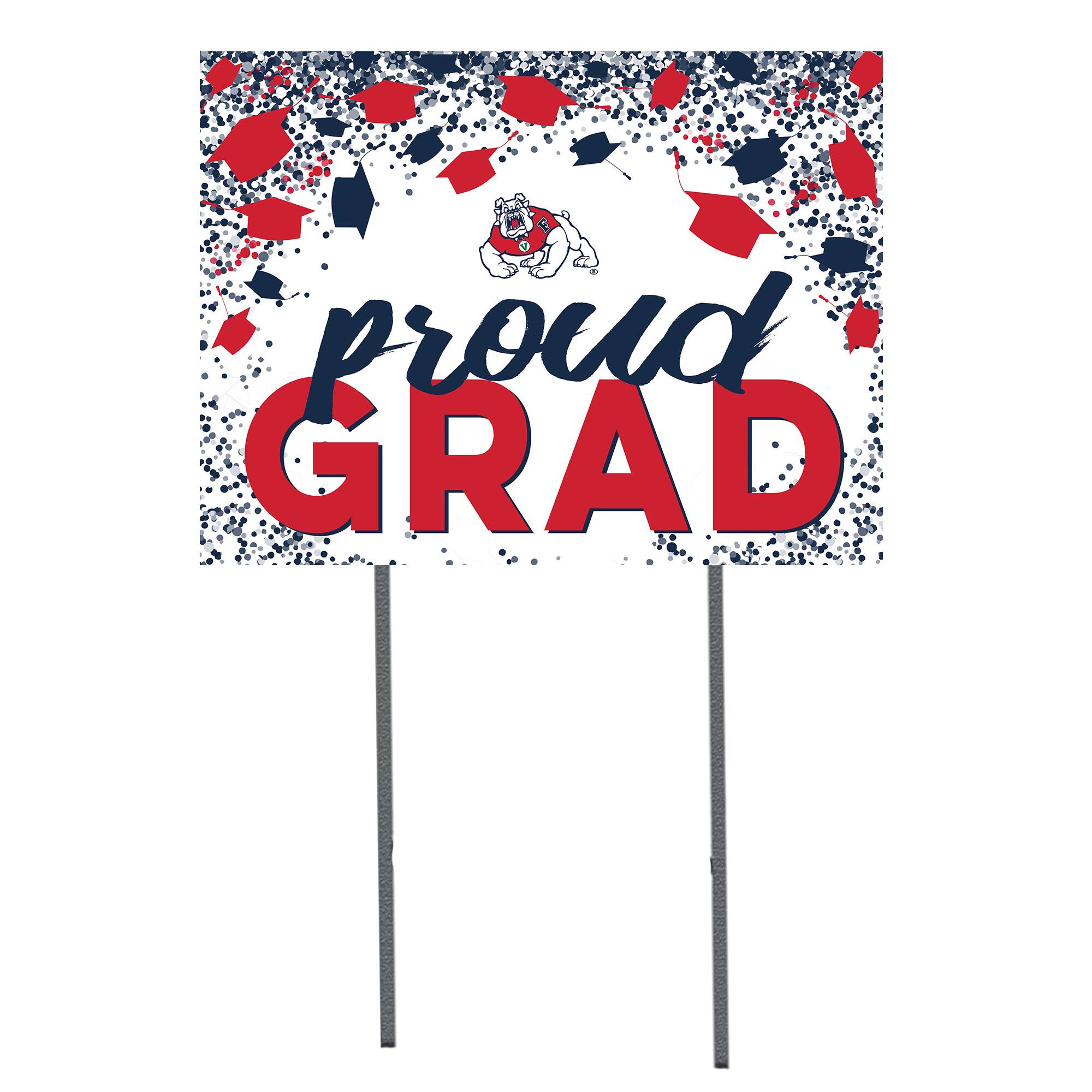 Fresno State Bulldogs 18'' x 24'' Grad Yard Sign