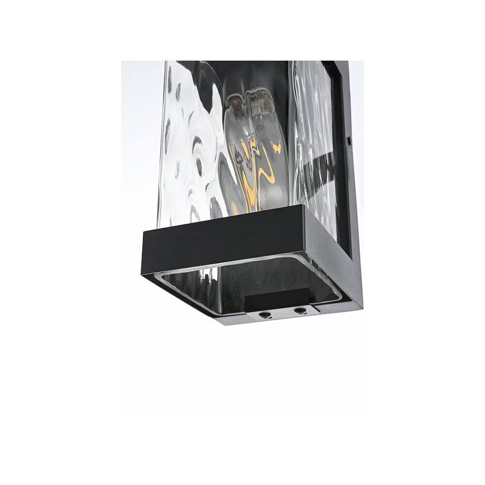 Alt View 1. Elegant Lighting - Thompson 7 inch Outdoor Pendant in Black - Black.