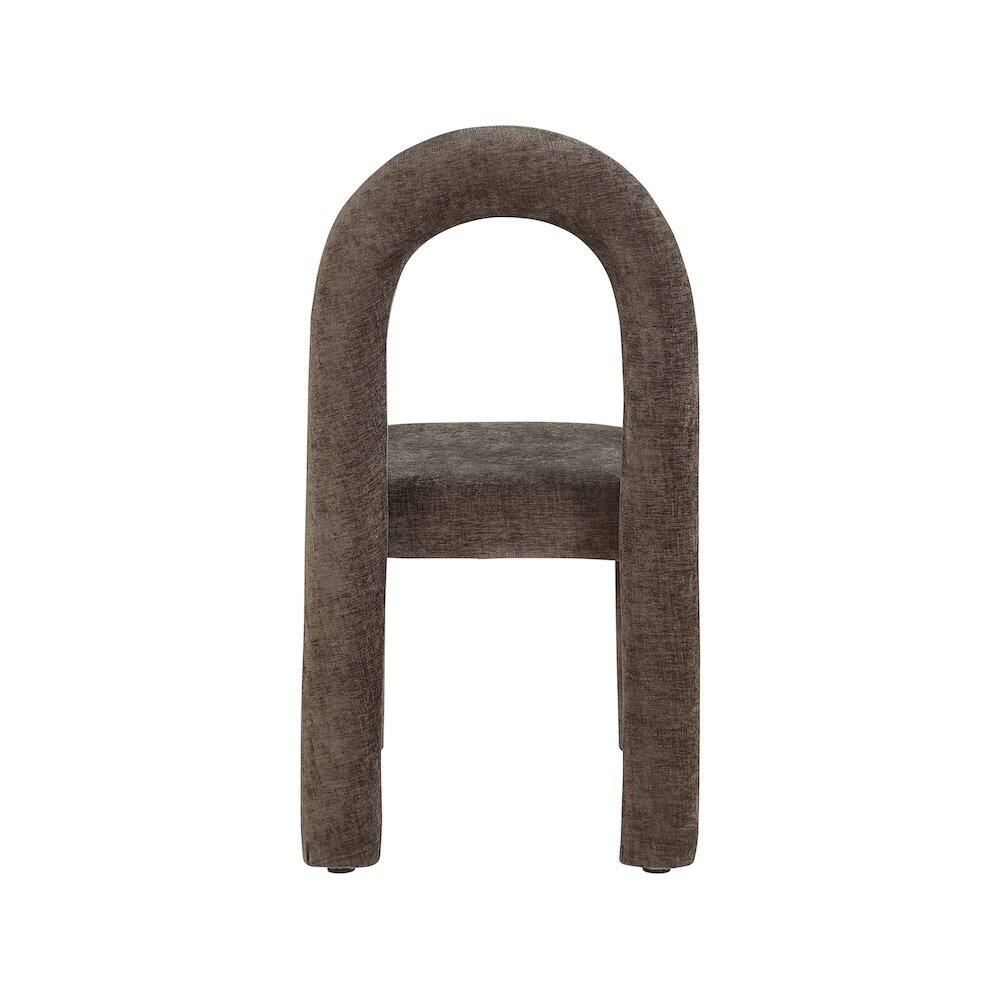 Alt View 4. Meridian Furniture - Amari Brown Chenille Fabric Dining Chair, Set of 2 - Brown.