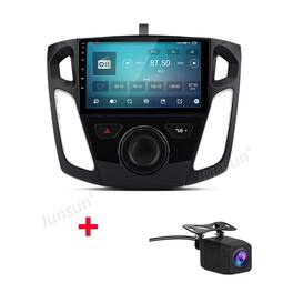 Junsun - Backup Camera 4+64GB Carplay Android15 8Core Car Stereo Radio GPS Navi WIFI RDS DSP SWC BT FM For Ford Focus 2011-2019 - Black