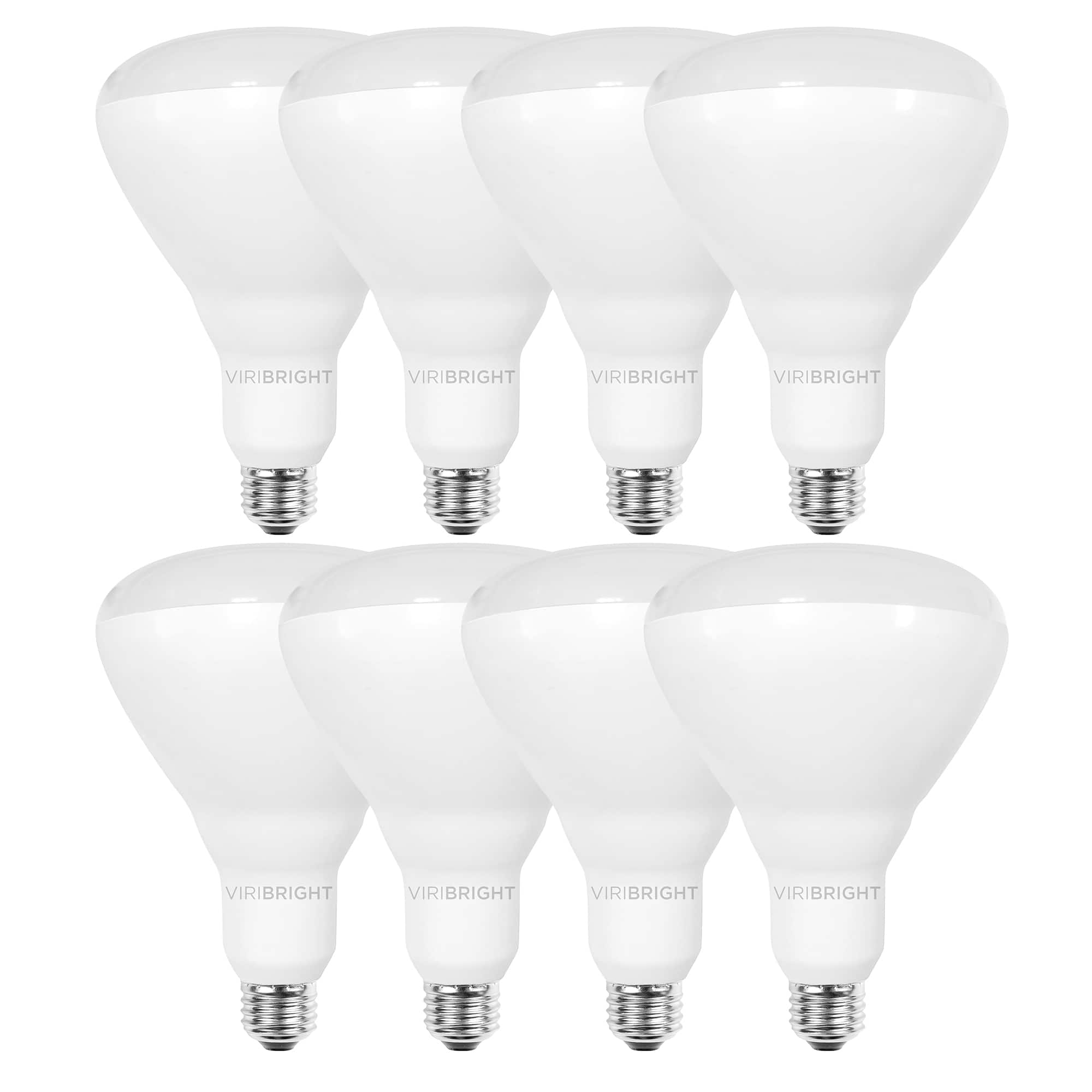VIRIBRIGHT - BR40 LED Bulb, E26, Screw Base, 16W, 75W Equivalent, 1400 Lumens, Dimmable, Warm White (8 Pack) - 2700K price history on PriceWatchPro