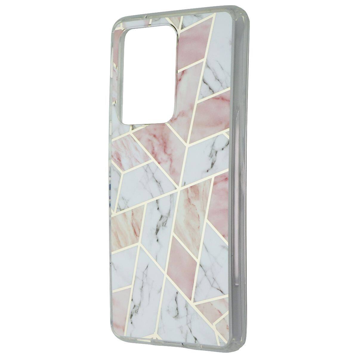 Front. Mybat - Mybat Premium Dual Layered Case for Samsung Galaxy S20 Ultra - Pink Marble - Multicolor.