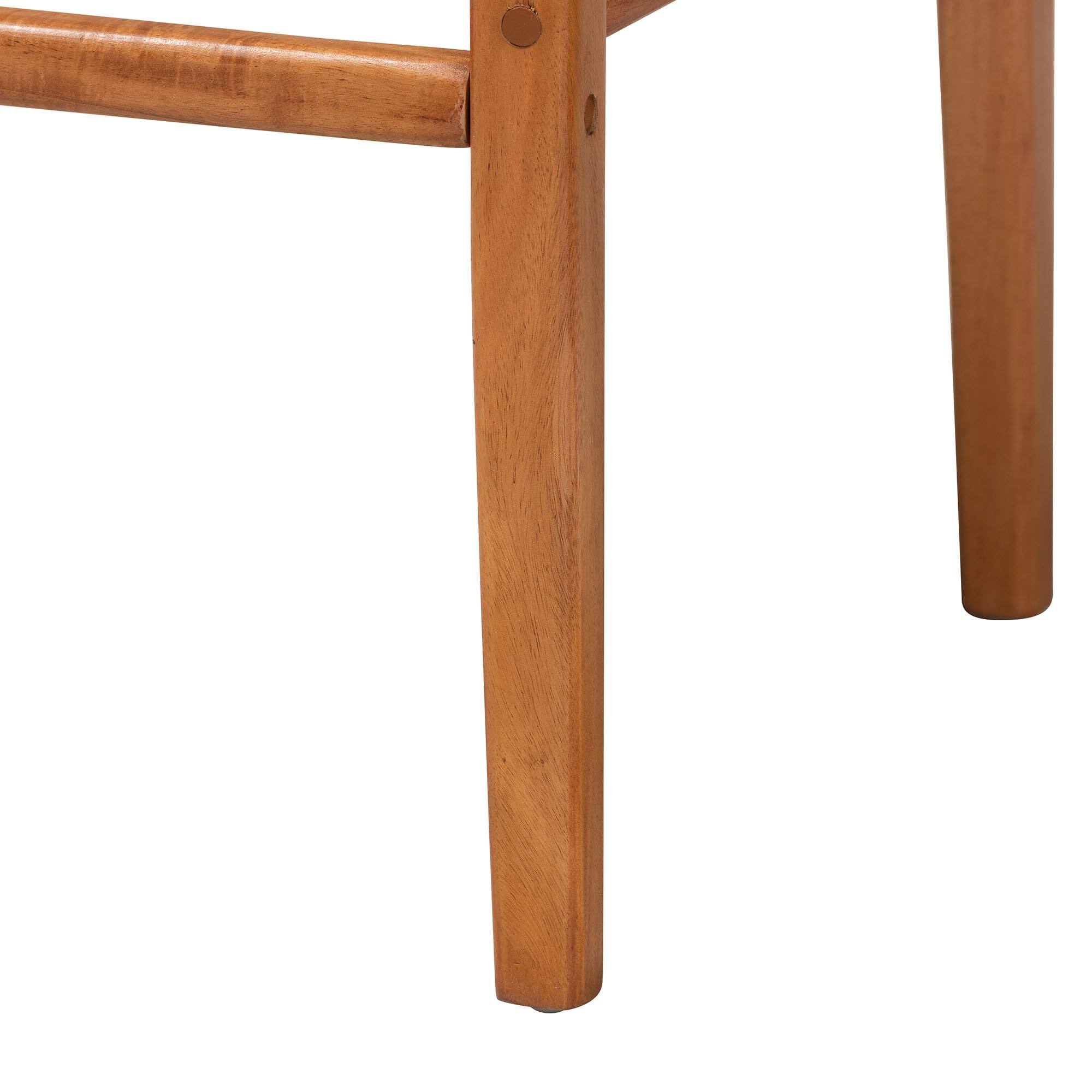 Alt View 1. bali & pari - Chatura Natural Rattan and Mahogany Wood 2-Piece Dining Side Chair Set – Handwoven Wicker Dining Chair with Angled Back - Light Honey/Honey.