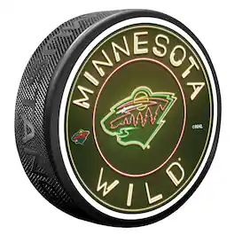 Mustang Drinkware - Minnesota Wild Neon Replicated Puck - Multicolor