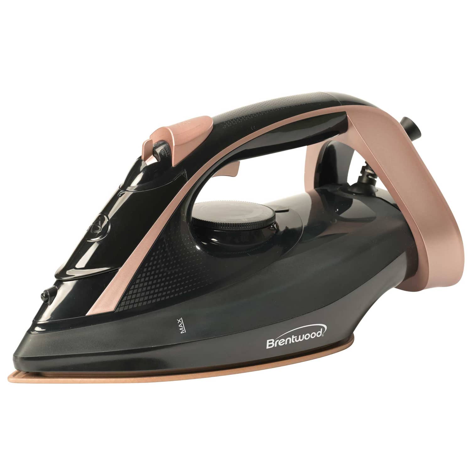 Brentwood - MPI-69BKRG Nonstick Ceramic Steam Iron - Black/Rose Gold