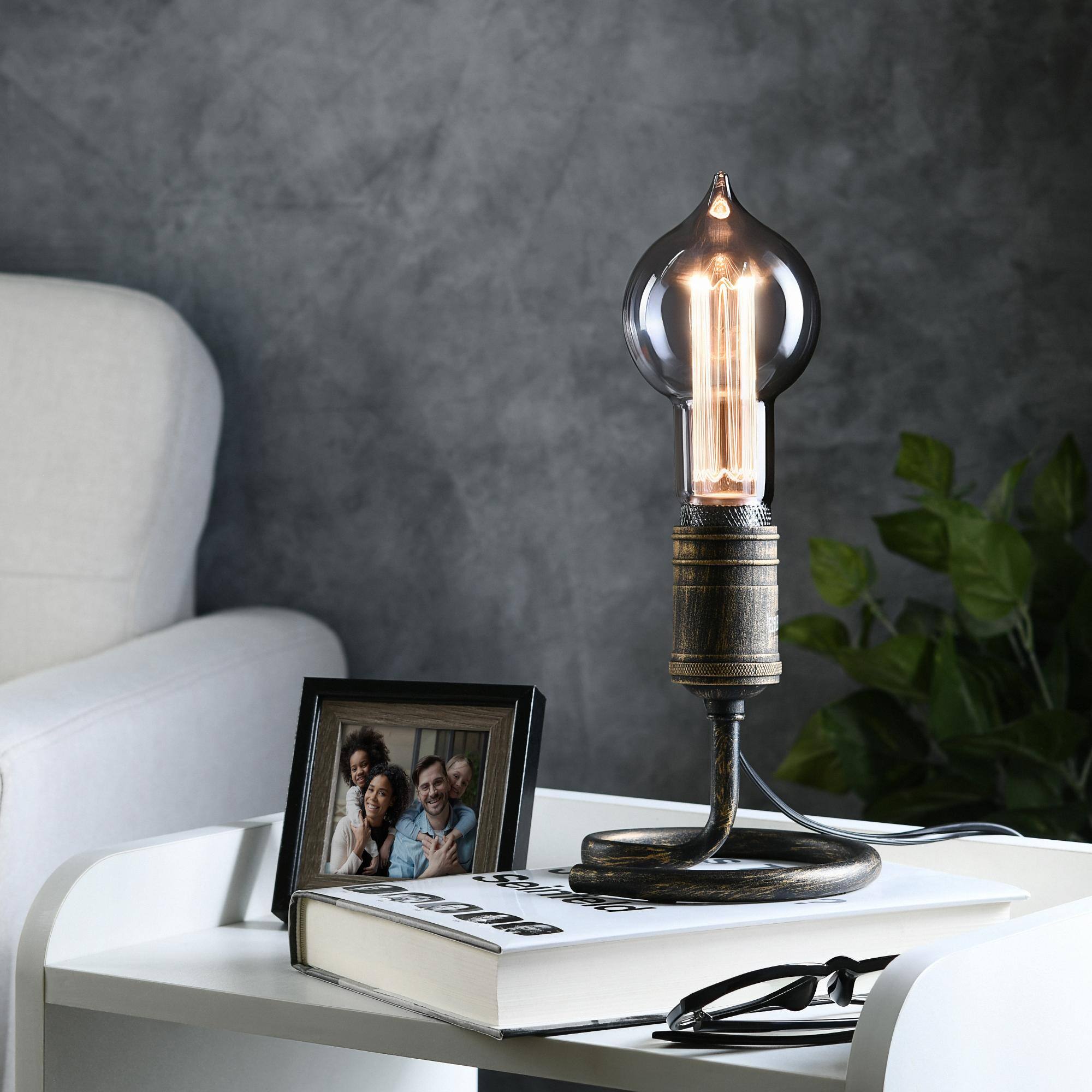 Alt View 9. Next Glow - Drop Style LED Light Bulb 3.5-watts, 2,200K Dimmable Medium Screw (E26) Base - Smokey - Smokey.