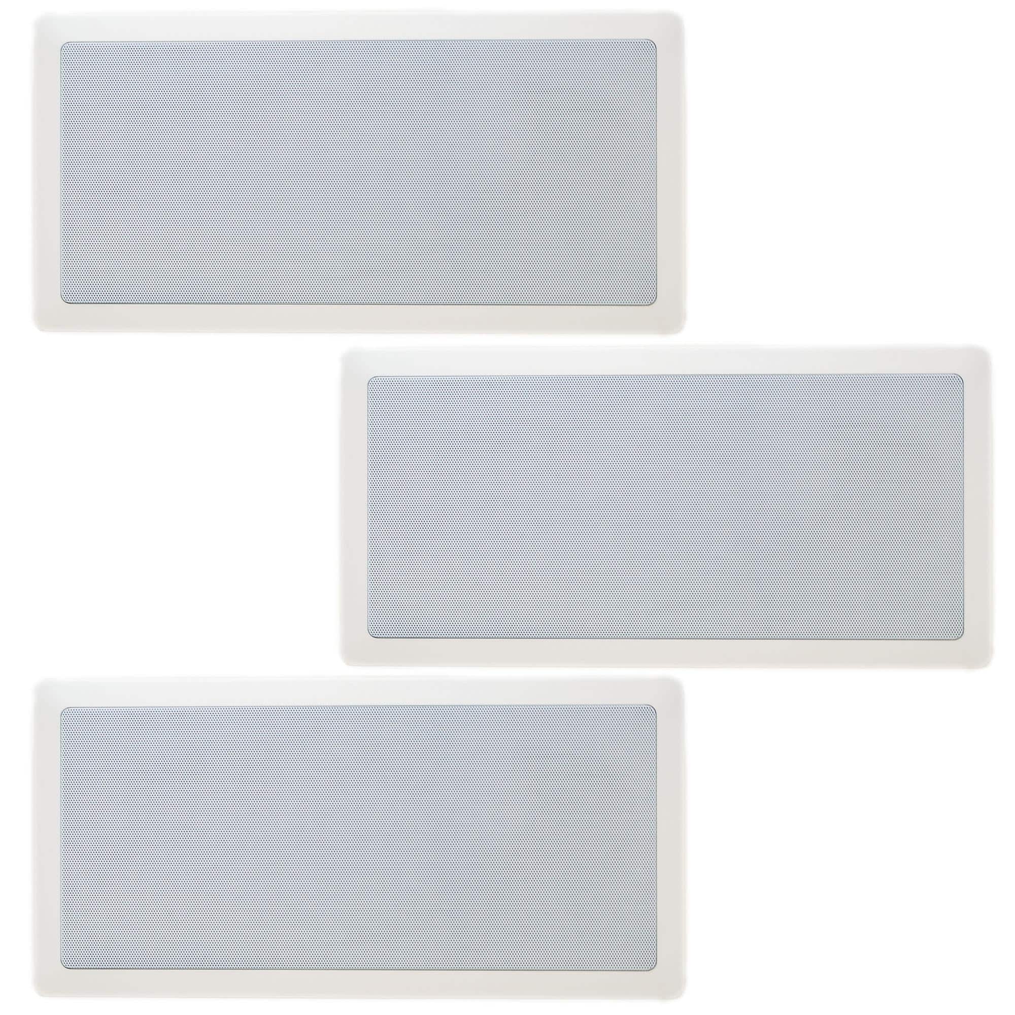 Legrand - HT1LCRV1 Left Center Right In Wall Speaker Bundle, Includes 3 Speakers White Grill - Multicolored